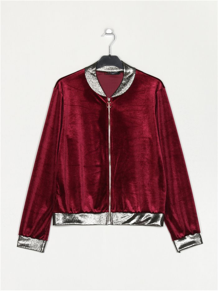 Velvet bomber jacket vino