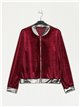 Velvet bomber jacket vino