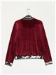 Velvet bomber jacket vino