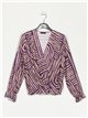 Printed blouse morado