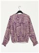 Printed blouse morado