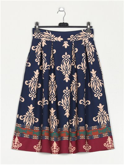 Volume printed skirt marino