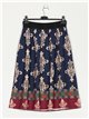 Volume printed skirt marino