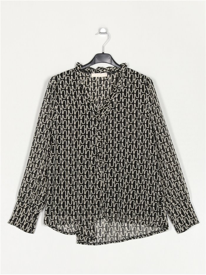 Printed blouse with ruffles cadenas