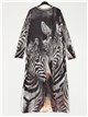 Maxi animal print dress cebra-gris