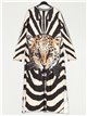 Maxi animal print dress leopardo-beis