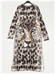 Vestido largo animal print leopardo-camel