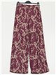 Straight leg floral knit trousers buganvilla