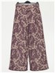 Straight leg floral knit trousers malva