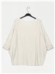 Plus size soft sweater beis