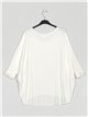 Plus size soft sweater blanco