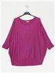 Plus size soft sweater buganvilla