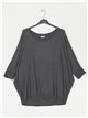 Plus size soft sweater gris