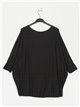 Plus size soft sweater negro