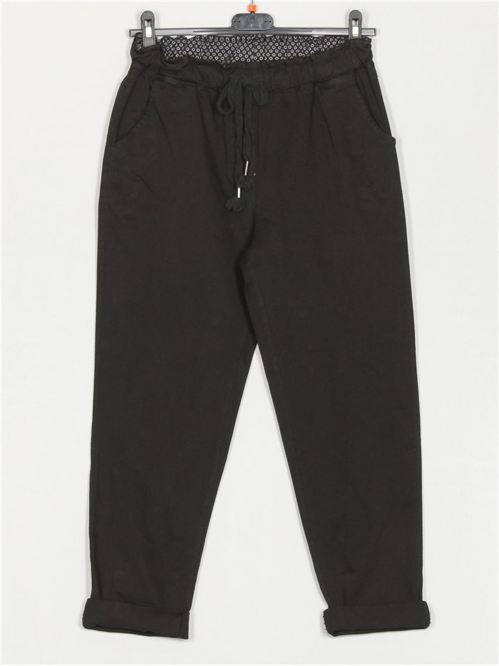 High waist trousers negro