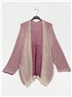 Oversized metallic thread knit cardigan purpura