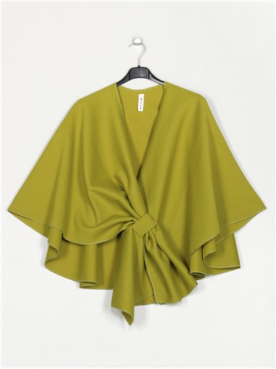 Soft cape with with knots verde-pistacho