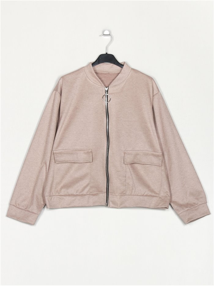 Bomber jacket taupe