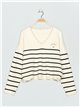 Striped amour sweater