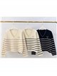 Striped amour sweater