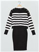 Co-Ord striped sweater + Knit dress