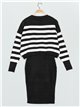 Co-Ord striped sweater + Knit dress