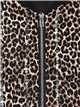 Leopard print bomber jacket with sequins negro