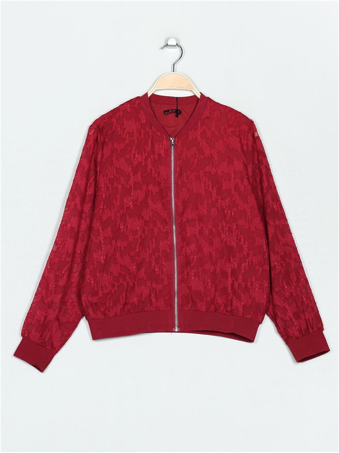 Embroidered bomber jacket vino