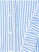 Striped shirt with ruffle trims azul-claro