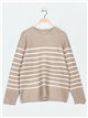 Plus size striped sweater