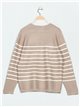 Plus size striped sweater