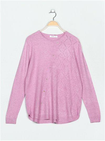 Plus size textured sweater