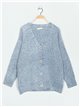 Plus size knitted cardigan