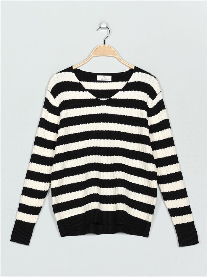 Striped soft sweater