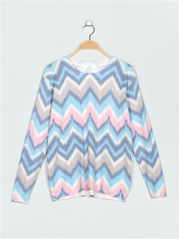 Jersey soft zig-zag