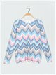 Zig-zag soft sweater