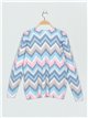 Zig-zag soft sweater