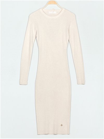 Roll neck knit dress