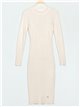 Roll neck knit dress