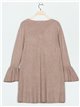 Knit dress with ruffles