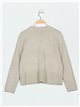 Frayed edge soft knitted cardigan