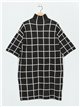 Checked knit dress