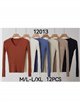 V-neck ribbed sweater (M/L-L/XL)