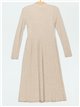 Pleated soft knit dress (M/L-L/XL)