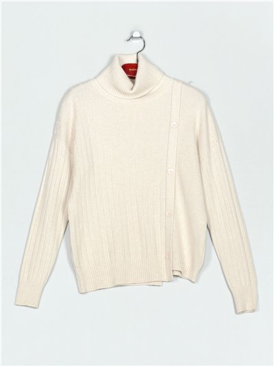 Roll neck ribbed sweater (M/L-L/XL)