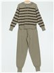 Co-Ord striped knit sweatshirts + trousers (M/L-L/XL)