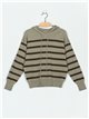 Co-Ord striped knit sweatshirts + trousers (M/L-L/XL)