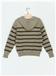 Co-Ord striped knit sweatshirts + trousers (M/L-L/XL)