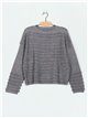 Frayed edge knitted sweater (M/L-L/XL)