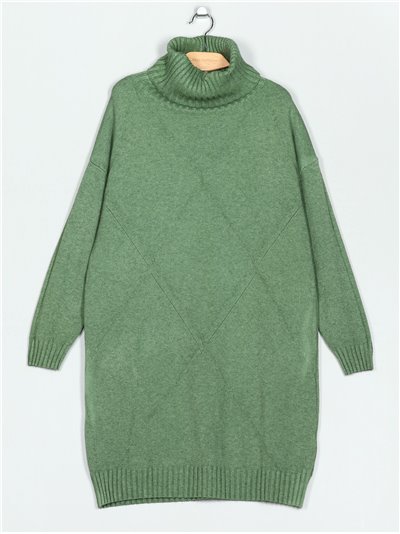 Oversized roll neck knit dress (M/L-L/XL)